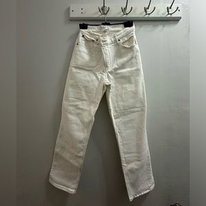 Abercrombie Curve Love 90s Straight Ultra High Rise Jeans Crisscross Waistband